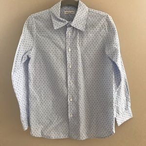 Babe & Tess Cotton Blue Star Button Up Boys Size 8